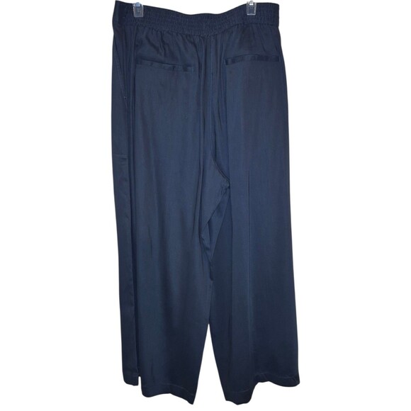 Club Monaco Navy High Waist Wide Leg Cropped Trouser Business Social Pant  14 - Picture 5 of 5